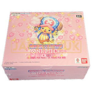 ONE PIECE Extra Booster Memorial Collection EB-01 – English Booster Box Relive some of the greatest moments from the One Piece saga with the ONE PIECE Card Game: EB-01 Memorial Collection English Booster Box. This special Extra Booster set brings together fan-favorite characters, memorable scenes, and iconic battles from across the series, making EB-01 an exciting addition for collectors and players. Featuring reprints of popular cards alongside new artwork and additional cards, the Memorial Collection EB-01 Booster Box is ideal for longtime One Piece fans, collectors, and players looking to strengthen their decks. Product Specifications Product: ONE PIECE Card Game: Memorial Collection Product Type: English One Piece Card Game Extra Booster Box Set Code: EB-01 Expansion: Memorial Collection Language: English Booster Packs: 24 per box Cards per Pack: 6 Condition: Sealed Recommended Age: 6+ years Product Highlights Official English ONE PIECE Card Game EB-01 release Special Extra Booster set celebrating the One Piece saga Features popular characters and memorable moments Includes reprints of popular cards with updated artwork Features Special Rare, Parallel, and Foil card versions Suitable for collectors and competitive One Piece TCG players Compatible with existing One Piece Card Game decks Sealed Booster Box Disclaimer This listing is for a sealed ONE PIECE Extra Booster Memorial Collection EB-01 English Booster Box. Booster pack contents are randomly assorted, and specific cards, rarities, alternate-art cards, or pulls are not guaranteed. Once the sealed box is opened, it is no longer considered sealed and cannot be returned based on the cards received. Shop ONE PIECE Extra Booster Memorial Collection EB-01 Online Shop ONE PIECE Extra Booster Memorial Collection EB-01 English Booster Box online and expand your One Piece Card Game collection. After placing your order, please send us a message on WhatsApp to confirm your order and shipping details. WhatsApp: +1 747 322 0927 / +44 7457 425545