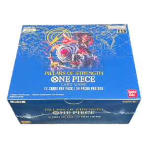 ONE PIECE Pillars of Strength OP-03 – English Booster Box Discover the ONE PIECE Card Game: OP-03 Pillars of Strength English Booster Box, a powerful expansion featuring iconic characters, leaders, and strategies from the One Piece universe. With characters from memorable arcs including Baroque Works, Water 7, Enies Lobby, and Thriller Bark, OP-03 is an exciting addition for both competitive players and collectors. Packed with Leader Cards, Super Rares, Secret Rares, Parallel Cards, and alternate-art cards, the Pillars of Strength OP-03 Booster Box offers plenty of opportunities to expand your decks and One Piece card collection. Product Specifications Product: ONE PIECE Card Game: Pillars of Strength Product Type: English One Piece Card Game Booster Box Set Code: OP-03 Expansion: Pillars of Strength Language: English Booster Packs: 24 per box Cards per Pack: 12 Condition: Sealed Recommended Age: 6+ years Product Highlights Official English ONE PIECE Card Game OP-03 release Features iconic characters from the One Piece universe Includes powerful Leader Cards and strategic card options Contains Commons, Uncommons, Rares, Super Rares, Secret Rares, and Parallel Cards Features characters from arcs including Thriller Bark, Baroque Works, Water 7, and Enies Lobby Compatible with other One Piece Card Game products Ideal for competitive players, collectors, and One Piece fans Sealed Booster Box Disclaimer This listing is for a sealed ONE PIECE Pillars of Strength OP-03 English Booster Box. Booster pack contents are randomly assorted, and specific cards, rarities, alternate-art cards, or pulls are not guaranteed. Once the sealed box is opened, it is no longer considered sealed and cannot be returned based on the cards received. Shop ONE PIECE Pillars of Strength OP-03 Online Shop ONE PIECE Pillars of Strength OP-03 English Booster Box online and expand your One Piece Card Game collection. After placing your order, please send us a message on WhatsApp to confirm your order and shipping details. WhatsApp: +1 747 322 0927 / +44 7457 425545