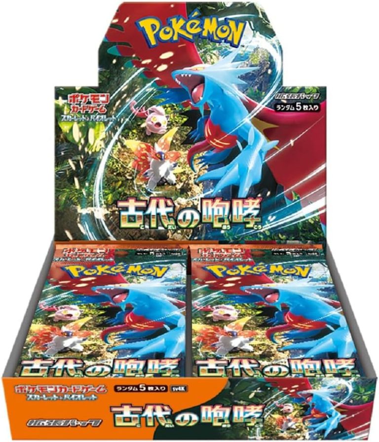 Pokémon Card Game Scarlet & Violet Expansion Pack – Ancient Roar Box Discover the excitement of the Scarlet & Violet Expansion Pack – Ancient Roar Box, a Japanese Pokémon Trading Card Game expansion featuring ancient-themed Pokémon, powerful cards, and stunning artwork. With its focus on Pokémon from the past and exciting collectible cards, the Ancient Roar Box is a great choice for Pokémon collectors, players, and Japanese TCG enthusiasts. Product Specifications Product: Scarlet & Violet Expansion Pack – Ancient Roar Box Product Type: Japanese Pokémon TCG Booster Box Expansion: Ancient Roar Language: Japanese Condition: Factory Sealed Material: Paper Recommended Age: 6+ years Product Highlights 🦖 Ancient-Themed Pokémon – Discover Pokémon inspired by the prehistoric world and the Ancient mechanic. ⚔️ Exciting Gameplay – Add new strategies and powerful options to your Pokémon TCG collection. ✨ Rare & Special Cards – Chase beautifully designed rare, full-art, and other collectible cards. 🎨 Premium Japanese Artwork – Enjoy the distinctive artwork and high-quality presentation of Japanese Pokémon cards. 🎴 Perfect for Collectors & Players – Ideal for collection building, gameplay, pack openings, and Pokémon TCG fans. Sealed Booster Box Disclaimer This listing is for a sealed Scarlet & Violet Ancient Roar Box. Booster pack contents are randomly assorted, and specific cards, rarities, or pulls are not guaranteed. Once the sealed box is opened, it is no longer considered sealed and cannot be returned based on the cards received. Shop Ancient Roar Box Online Shop the Ancient Roar Box online and add a factory-sealed Japanese Pokémon TCG booster box to your collection. After placing your order, please send us a message on WhatsApp to confirm your order and shipping details. WhatsApp: +1 747 322 0927 / +44 7457 425545 Pokémon Card Game Scarlet & Violet Expansion Pack – Ancient Roar Box Discover the excitement of the Scarlet & Violet Expansion Pack – Ancient Roar Box, a Japanese Pokémon Trading Card Game expansion featuring ancient-themed Pokémon, powerful cards, and stunning artwork. With its focus on Pokémon from the past and exciting collectible cards, the Ancient Roar Box is a great choice for Pokémon collectors, players, and Japanese TCG enthusiasts. Product Specifications Product: Scarlet & Violet Expansion Pack – Ancient Roar Box Product Type: Japanese Pokémon TCG Booster Box Expansion: Ancient Roar Language: Japanese Condition: Factory Sealed Material: Paper Recommended Age: 6+ years Product Highlights 🦖 Ancient-Themed Pokémon – Discover Pokémon inspired by the prehistoric world and the Ancient mechanic. ⚔️ Exciting Gameplay – Add new strategies and powerful options to your Pokémon TCG collection. ✨ Rare & Special Cards – Chase beautifully designed rare, full-art, and other collectible cards. 🎨 Premium Japanese Artwork – Enjoy the distinctive artwork and high-quality presentation of Japanese Pokémon cards. 🎴 Perfect for Collectors & Players – Ideal for collection building, gameplay, pack openings, and Pokémon TCG fans. Sealed Booster Box Disclaimer This listing is for a sealed Scarlet & Violet Ancient Roar Box. Booster pack contents are randomly assorted, and specific cards, rarities, or pulls are not guaranteed. Once the sealed box is opened, it is no longer considered sealed and cannot be returned based on the cards received. Shop Ancient Roar Box Online Shop the Ancient Roar Box online and add a factory-sealed Japanese Pokémon TCG booster box to your collection. After placing your order, please send us a message on WhatsApp to confirm your order and shipping details. WhatsApp: +1 747 322 0927 / +44 7457 425545