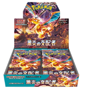 Pokémon Card Game Scarlet & Violet Expansion Pack – Black Flame Ruler Box Discover the power of the Scarlet & Violet Expansion Pack – Black Flame Ruler Box, a Japanese Pokémon Trading Card Game expansion featuring exciting Pokémon, powerful strategies, and stunning collectible artwork. With its combination of playable cards and sought-after rarities, the Black Flame Ruler Box is a great choice for Pokémon TCG collectors, players, and Japanese card enthusiasts. Product Specifications Product: Scarlet & Violet Expansion Pack – Black Flame Ruler Box Product Type: Japanese Pokémon TCG Booster Box Expansion: Black Flame Ruler Language: Japanese Condition: Factory Sealed Material: Paper Recommended Age: 6+ years Product Highlights 🔥 Powerful Pokémon – Discover exciting Pokémon and new cards from the Scarlet & Violet era. 🌟 Terastal Pokémon – Explore the Tera mechanic and Pokémon featuring distinctive Terastal designs. ✨ Rare & Special Cards – Chase full-art, secret rare, and other collectible cards. 🎨 Premium Japanese Artwork – Enjoy beautifully detailed artwork and the distinctive presentation of Japanese Pokémon cards. 🎴 For Collectors & Players – Ideal for collection building, gameplay, pack openings, and Pokémon TCG enthusiasts. Sealed Booster Box Disclaimer This listing is for a sealed Scarlet & Violet Black Flame Ruler Box. Booster pack contents are randomly assorted, and specific cards, rarities, or pulls are not guaranteed. Once the sealed box is opened, it is no longer considered sealed and cannot be returned based on the cards received. Shop Black Flame Ruler Box Online Shop the Black Flame Ruler Box online and add a factory-sealed Japanese Pokémon TCG booster box to your collection. After placing your order, please send us a message on WhatsApp to confirm your order and shipping details. WhatsApp: +1 747 322 0927 / +44 7457 425545