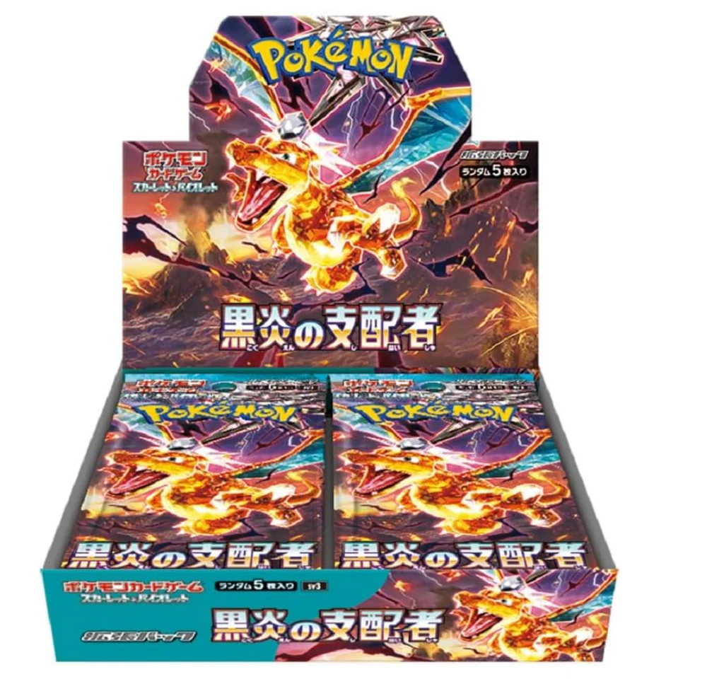 Pokémon Card Game Scarlet & Violet Expansion Pack – Black Flame Ruler Box Discover the power of the Scarlet & Violet Expansion Pack – Black Flame Ruler Box, a Japanese Pokémon Trading Card Game expansion featuring exciting Pokémon, powerful strategies, and stunning collectible artwork. With its combination of playable cards and sought-after rarities, the Black Flame Ruler Box is a great choice for Pokémon TCG collectors, players, and Japanese card enthusiasts. Product Specifications Product: Scarlet & Violet Expansion Pack – Black Flame Ruler Box Product Type: Japanese Pokémon TCG Booster Box Expansion: Black Flame Ruler Language: Japanese Condition: Factory Sealed Material: Paper Recommended Age: 6+ years Product Highlights 🔥 Powerful Pokémon – Discover exciting Pokémon and new cards from the Scarlet & Violet era. 🌟 Terastal Pokémon – Explore the Tera mechanic and Pokémon featuring distinctive Terastal designs. ✨ Rare & Special Cards – Chase full-art, secret rare, and other collectible cards. 🎨 Premium Japanese Artwork – Enjoy beautifully detailed artwork and the distinctive presentation of Japanese Pokémon cards. 🎴 For Collectors & Players – Ideal for collection building, gameplay, pack openings, and Pokémon TCG enthusiasts. Sealed Booster Box Disclaimer This listing is for a sealed Scarlet & Violet Black Flame Ruler Box. Booster pack contents are randomly assorted, and specific cards, rarities, or pulls are not guaranteed. Once the sealed box is opened, it is no longer considered sealed and cannot be returned based on the cards received. Shop Black Flame Ruler Box Online Shop the Black Flame Ruler Box online and add a factory-sealed Japanese Pokémon TCG booster box to your collection. After placing your order, please send us a message on WhatsApp to confirm your order and shipping details. WhatsApp: +1 747 322 0927 / +44 7457 425545 Pokémon Card Game Scarlet & Violet Expansion Pack – Black Flame Ruler Box Discover the power of the Scarlet & Violet Expansion Pack – Black Flame Ruler Box, a Japanese Pokémon Trading Card Game expansion featuring exciting Pokémon, powerful strategies, and stunning collectible artwork. With its combination of playable cards and sought-after rarities, the Black Flame Ruler Box is a great choice for Pokémon TCG collectors, players, and Japanese card enthusiasts. Product Specifications Product: Scarlet & Violet Expansion Pack – Black Flame Ruler Box Product Type: Japanese Pokémon TCG Booster Box Expansion: Black Flame Ruler Language: Japanese Condition: Factory Sealed Material: Paper Recommended Age: 6+ years Product Highlights 🔥 Powerful Pokémon – Discover exciting Pokémon and new cards from the Scarlet & Violet era. 🌟 Terastal Pokémon – Explore the Tera mechanic and Pokémon featuring distinctive Terastal designs. ✨ Rare & Special Cards – Chase full-art, secret rare, and other collectible cards. 🎨 Premium Japanese Artwork – Enjoy beautifully detailed artwork and the distinctive presentation of Japanese Pokémon cards. 🎴 For Collectors & Players – Ideal for collection building, gameplay, pack openings, and Pokémon TCG enthusiasts. Sealed Booster Box Disclaimer This listing is for a sealed Scarlet & Violet Black Flame Ruler Box. Booster pack contents are randomly assorted, and specific cards, rarities, or pulls are not guaranteed. Once the sealed box is opened, it is no longer considered sealed and cannot be returned based on the cards received. Shop Black Flame Ruler Box Online Shop the Black Flame Ruler Box online and add a factory-sealed Japanese Pokémon TCG booster box to your collection. After placing your order, please send us a message on WhatsApp to confirm your order and shipping details. WhatsApp: +1 747 322 0927 / +44 7457 425545