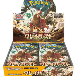 Pokémon Card Game Scarlet & Violet Expansion Pack – Clay Burst Box Discover the excitement of the Scarlet & Violet Expansion Pack – Clay Burst Box, a Japanese Pokémon Trading Card Game expansion featuring powerful Pokémon, exciting strategies, and stunning collectible artwork. With its unique cards and sought-after rarities, the Clay Burst Box is an excellent choice for Pokémon TCG collectors, players, and Japanese card enthusiasts. Product Specifications Product: Scarlet & Violet Expansion Pack – Clay Burst Box Product Type: Japanese Pokémon TCG Booster Box Expansion: Clay Burst Language: Japanese Condition: Factory Sealed Material: Paper Recommended Age: 6+ years Product Highlights 💥 Exciting Pokémon & Strategies – Discover new Pokémon and cards designed to add variety to your collection and gameplay. 🌟 Tera Pokémon – Explore Pokémon featuring the distinctive Terastal mechanic from the Scarlet & Violet era. ✨ Rare & Special Cards – Chase full-art, secret rare, and other collectible cards. 🎨 Exclusive Japanese Artwork – Enjoy detailed artwork and the distinctive presentation of Japanese Pokémon TCG cards. 🎴 Perfect for Collectors & Players – Ideal for collection building, gameplay, pack openings, trading, and Pokémon TCG enthusiasts. Sealed Booster Box Disclaimer This listing is for a sealed Scarlet & Violet Clay Burst Box. Booster pack contents are randomly assorted, and specific cards, rarities, or pulls are not guaranteed. Once the sealed box is opened, it is no longer considered sealed and cannot be returned based on the cards received. Shop Clay Burst Box Online Shop the Clay Burst Box online and add a factory-sealed Japanese Pokémon TCG booster box to your collection. After placing your order, please send us a message on WhatsApp to confirm your order and shipping details. WhatsApp: +1 747 322 0927 / +44 7457 425545