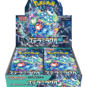 Pokémon Scarlet & Violet Stellar Miracle Booster Box Case – 12 Japanese Boxes Discover the Pokémon Card Game Scarlet & Violet Expansion Pack – Stellar Miracle, a Japanese Pokémon TCG expansion featuring exciting new Pokémon, powerful cards, stunning artwork, and fresh strategies. This listing is for a factory-sealed case containing 12 booster boxes, making it an excellent choice for serious collectors, retailers, resellers, and Pokémon TCG enthusiasts. Product Specifications Product: Scarlet & Violet Stellar Miracle Booster Box Case Product Type: Factory-Sealed Booster Box Case Expansion: Scarlet & Violet—Stellar Miracle Language: Japanese Case Quantity: 12 Booster Boxes Packs per Box: 30 Packs Cards per Pack: 5 Cards Total Packs per Case: 360 Packs Total Cards per Case: 1,800 Cards Material: Paper JAN/EAN: 4521329361000 Condition: Factory Sealed What's Inside the Stellar Miracle Case? The Stellar Miracle expansion brings exciting Pokémon from the Scarlet & Violet era together with powerful Pokémon cards, Trainer cards, and beautifully illustrated rarities. Each booster box contains 30 Japanese booster packs, with 5 cards per pack, providing plenty of opportunities to discover new additions to your collection. Factory-Sealed Case Disclaimer This listing is for 1 factory-sealed Stellar Miracle case containing 12 booster boxes. Booster pack contents are randomly assorted, and specific cards, rarities, or pulls are not guaranteed. The case and individual boxes are sealed at the time of shipment. Shop Stellar Miracle Booster Box Case Online Shop the Stellar Miracle Japanese Booster Box Case online and expand your Pokémon trading card collection with a full case of Japanese Scarlet & Violet booster boxes. With 12 sealed boxes, 360 packs, and 1,800 cards, this product is ideal for collectors, retailers, resellers, and Pokémon TCG fans looking for a larger sealed Pokémon product. After placing your order, please send us a message on WhatsApp to confirm your order and shipping details. WhatsApp: +1 747 322 0927 / +44 7457 425545