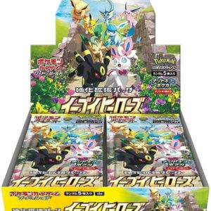Eevee Heroes Booster Box s6a – Japanese Pokémon TCG Celebrate the beloved Eevee and its incredible evolutions with the Eevee Heroes Booster Box, a highly sought-after Japanese Pokémon Trading Card Game expansion. Featuring Eevee and all nine of its popular evolutions, this set is a fantastic choice for collectors, Pokémon fans, and TCG enthusiasts looking to add premium Japanese cards to their collection. Product Specifications Product: Eevee Heroes Booster Box Product Type: Japanese Pokémon TCG Booster Box Expansion: Eevee Heroes (s6a) Language: Japanese Theme: Eevee & Eeveelutions Material: Paper Recommended Age: 6+ years Product Highlights 🦊 Eevee V & VMAX – Featuring Eevee in powerful V and VMAX forms. 🌈 All 9 Eeveelutions – Includes fan favorites such as Vaporeon, Jolteon, Flareon, Espeon, Umbreon, Leafeon, Glaceon, and Sylveon. ✨ Rare & Special Artwork – Discover beautifully designed cards featuring popular Eeveelutions. 🎨 Japanese Exclusive Expansion – Enjoy the distinctive artwork and presentation of the Japanese Pokémon TCG. 💎 Perfect for Collectors – An excellent sealed product for Pokémon card collectors and Eeveelution fans. Sealed Booster Box Disclaimer This listing is for a sealed Eevee Heroes Booster Box. Booster pack contents are randomly assorted, and specific cards, rarities, or pulls are not guaranteed. Once the sealed box is opened, it is no longer considered sealed and cannot be returned based on the cards received. Shop Eevee Heroes Booster Box Online Shop Eevee Heroes Booster Box s6a online and add one of the most popular Eeveelution-themed Japanese Pokémon TCG products to your collection. After placing your order, please send us a message on WhatsApp to confirm your order and shipping details. WhatsApp: +1 747 322 0927 / +44 7457 425545