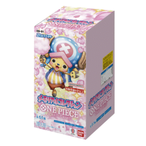 Extra Booster Memorial Collection Box EB01 – One Piece Booster Box Japanese Discover the Extra Booster Memorial Collection Box EB01, a Japanese One Piece Card Game booster box designed for collectors, players, and fans of the One Piece TCG. Whether you're expanding your collection, opening booster packs, or adding a sealed Japanese booster box to your display, the Memorial Collection EB01 is a great choice for One Piece Card Game enthusiasts. Product Specifications Product: Extra Booster Memorial Collection Box EB01 Product Type: Japanese One Piece Card Game Booster Box Set: Memorial Collection EB01 Language: Japanese Condition: Sealed Recommended Age: 6+ years Pricing 1 Box: $24 2–4 Boxes: $28 5–8 Boxes: $40 9–16 Boxes: $50 17–24 Boxes: $110 Sealed Booster Box Disclaimer This listing is for a sealed Extra Booster Memorial Collection Box EB01. Booster pack contents are randomly assorted, and specific cards, rarities, or pulls are not guaranteed. Once the sealed box is opened, it is no longer considered sealed and cannot be returned based on the cards received. Shop Extra Booster Memorial Collection Box EB01 Online Shop Extra Booster Memorial Collection Box EB01 online and expand your One Piece Card Game collection. After placing your order, please send us a message on WhatsApp to confirm your order and shipping details. WhatsApp: +1 747 322 0927 / +44 7457 425545