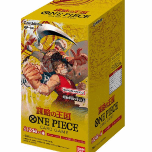 One Piece OP-04 Kingdoms of Intrigue – Japanese Booster Box Discover the One Piece Card Game OP-04 Kingdoms of Intrigue Japanese Booster Box, a Japanese One Piece TCG expansion featuring characters, themes, and cards inspired by the One Piece universe. Perfect for collectors, players, and One Piece TCG enthusiasts, this sealed Japanese booster box is a great addition to any collection or sealed display. Product Specifications Product: One Piece Card Game OP-04 Kingdoms of Intrigue Product Type: Japanese One Piece Card Game Booster Box Expansion: Kingdoms of Intrigue Set Code: OP-04 Language: Japanese Condition: Sealed Recommended Age: 6+ years Product Highlights Part of the One Piece Card Game main booster series Features characters and themes from the One Piece universe Japanese-language booster box Suitable for collectors and One Piece TCG players Great for opening, collecting, or sealed display Sealed Booster Box Disclaimer This listing is for a sealed One Piece OP-04 Kingdoms of Intrigue Japanese Booster Box. Booster pack contents are randomly assorted, and specific cards, rarities, or pulls are not guaranteed. Once the sealed box is opened, it is no longer considered sealed and cannot be returned based on the cards received. Shop One Piece OP-04 Kingdoms of Intrigue Online Shop One Piece OP-04 Kingdoms of Intrigue online and expand your Japanese One Piece Card Game collection. After placing your order, please send us a message on WhatsApp to confirm your order and shipping details. WhatsApp: +1 747 322 0927 / +44 7457 425545