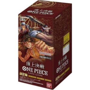 One Piece Card Game Paramount War OP-02 Booster Box – Japanese Discover the One Piece Card Game Paramount War OP-02 Booster Box, a Japanese booster box from the popular One Piece Card Game. Featuring characters and memorable moments from the Paramount War storyline, this expansion is a great addition for collectors, players, and fans of the One Piece Trading Card Game. Product Specifications Product: One Piece Card Game Paramount War OP-02 Booster Box Product Type: Japanese One Piece Card Game Booster Box Expansion: OP-02 Paramount War Language: Japanese Condition: Factory Sealed Recommended Age: 6+ years Product Highlights Japanese OP-02 Paramount War expansion Official One Piece Card Game booster box Features popular characters and scenes from the Paramount War storyline Includes collectible and playable One Piece trading cards Ideal for One Piece Card Game collectors and players Great addition to sealed Japanese trading card collections Sealed Booster Box Disclaimer This listing is for a sealed One Piece Card Game Paramount War OP-02 Booster Box. Booster pack contents are randomly assorted, and specific cards, rarities, or pulls are not guaranteed. Once the sealed box is opened, it is no longer considered sealed and cannot be returned based on the cards received. Shop One Piece Card Game Paramount War OP-02 Booster Box Online Shop One Piece Card Game Paramount War OP-02 Booster Box online and expand your Japanese One Piece Card Game collection. After placing your order, please send us a message on WhatsApp to confirm your order and shipping details. WhatsApp: +1 747 322 0927 / +44 7457 425545
