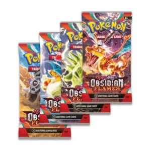 Obsidian Flames Booster Pack – Sealed Trading Card Pack Discover the excitement of Obsidian Flames with an Obsidian Flames Booster Pack, perfect for collectors, players, and Pokémon trading card enthusiasts. Add to your collection or enjoy the thrill of opening a booster pack and discovering what’s inside. Product Specifications Product: Obsidian Flames Booster Pack Product Type: Booster Pack Expansion: Obsidian Flames Language: English Material: Paper Item Dimensions: 3.8 x 0.1 x 6.8 inches Item Weight: 1 oz Country of Origin: Printed in the USA Recommended Age: 6+ years Shop Obsidian Flames Booster Packs Online Shop Obsidian Flames Booster Packs online and expand your Pokémon trading card collection. After placing your order, please send us a message on WhatsApp to confirm your order and shipping details. WhatsApp: +1 747 322 0927 / +44 7457 425545