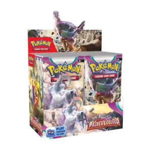 Discover the excitement of the Paldea Evolved Booster Box, a sealed English-language trading card product perfect for collectors, players, and Pokémon trading card enthusiasts. Whether you're expanding your collection, opening booster packs, or adding a sealed box to your display, the Paldea Evolved Booster Box is a great choice. Product Specifications Product: Paldea Evolved Booster Box Product Type: Booster Box Expansion: Paldea Evolved Language: English Material: Paper Item Dimensions: 5.2 x 2.5 x 4.8 inches Item Weight: 1.6 lb Country of Origin: Printed in the USA Recommended Age: 6+ years Shop Paldea Evolved Booster Boxes Online Shop Paldea Evolved Booster Boxes online and expand your Pokémon trading card collection. After placing your order, please send us a message on WhatsApp to confirm your order and shipping details. WhatsApp: +1 747 322 0927 / +44 7457 425545