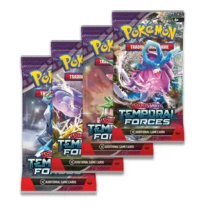 Temporal Forces Booster Pack – Sealed Trading Card Pack Discover the excitement of the Temporal Forces Booster Pack, a sealed English-language Pokémon TCG product perfect for collectors, players, and Pokémon trading card enthusiasts. Whether you're expanding your collection, hunting for rare cards, or enjoying the thrill of opening a sealed booster pack, the Temporal Forces Booster Pack is a great choice for Pokémon fans. Product Specifications Product: Temporal Forces Booster Pack Product Type: Sealed Booster Pack Expansion: Scarlet & Violet—Temporal Forces Language: English Material: Paper Item Dimensions: 3.8 x 0.1 x 6.8 in Item Weight: 1 oz Country of Origin: Printed in the USA Recommended Age: 6+ years Sealed Pack Disclaimer This listing is for a sealed Temporal Forces Booster Pack. Pack contents are randomly assorted, and specific cards, rarities, or pulls are not guaranteed. Once a sealed pack is opened, it is no longer considered sealed and cannot be returned based on the cards received. Booster packs may come from open Temporal Forces products. Pack source may vary. Shop Temporal Forces Booster Pack Online Shop Temporal Forces Booster Packs online and expand your Pokémon trading card collection. Whether you're hunting for rare cards, discovering powerful Pokémon, or enjoying the excitement of opening a sealed Pokémon booster pack, Temporal Forces is a great addition to any collection. After placing your order, please send us a message on WhatsApp to confirm your order and shipping details. WhatsApp: +1 747 322 0927 / +44 7457 425545
