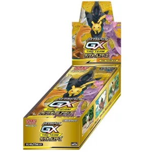 SM12a Tag Team GX Tag All Stars Booster Box – Japanese Pokémon TCG Discover the SM12a Tag Team GX Tag All Stars Booster Box, a Japanese Pokémon TCG booster box from the Sun & Moon era. This special Japanese expansion celebrates the iconic Tag Team Pokémon-GX cards and is a popular choice for collectors looking to add a premium sealed product from the Sun & Moon era to their collection. Product Specifications Product: SM12a Tag Team GX Tag All Stars Booster Box Product Type: Japanese Pokémon TCG Booster Box Expansion: SM12a Tag Team GX Tag All Stars Era: Sun & Moon Language: Japanese Condition: Factory Sealed Weight: 0.22 kg Dimensions: 13.8 × 7.4 × 4.3 cm Recommended Age: 6+ years Product Highlights Japanese SM12a Tag Team GX Tag All Stars expansion Part of the Sun & Moon era Features the iconic Tag Team Pokémon-GX concept Premium Japanese Pokémon TCG collectible Ideal for collectors of Japanese Pokémon cards Great addition to sealed booster box collections and displays Sealed Booster Box Disclaimer This listing is for a sealed SM12a Tag Team GX Tag All Stars Booster Box. Booster pack contents are randomly assorted, and specific cards, rarities, or pulls are not guaranteed. Once the sealed box is opened, it is no longer considered sealed and cannot be returned based on the cards received. Shop SM12a Tag Team GX Tag All Stars Booster Box Online Shop SM12a Tag Team GX Tag All Stars Booster Box online and expand your Japanese Pokémon trading card collection. After placing your order, please send us a message on WhatsApp to confirm your order and shipping details. WhatsApp: +1 747 322 0927 / +44 7457 425545