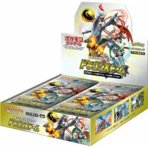 SM6a Dragon Storm Booster Box – Japanese Pokémon TCG Discover the SM6a Dragon Storm Booster Box, a Japanese Pokémon TCG expansion from the Sun & Moon era. This Japanese booster box is a great addition for collectors and Pokémon TCG enthusiasts looking to expand their sealed collection with a classic Japanese expansion featuring Dragon-type Pokémon and collectible cards. Product Specifications Product: SM6a Dragon Storm Booster Box Product Type: Japanese Pokémon TCG Booster Box Expansion: SM6a Dragon Storm Era: Sun & Moon Language: Japanese Condition: Factory Sealed Weight: 0.32 kg Dimensions: 14 × 13.7 × 3.6 cm Recommended Age: 6+ years Product Highlights Japanese SM6a Dragon Storm expansion Part of the Sun & Moon era Sealed Japanese Pokémon TCG booster box Features Dragon-type Pokémon and collectible cards Ideal for collectors of Japanese Pokémon cards Great for sealed product collections, display, and pack openings Sealed Booster Box Disclaimer This listing is for a sealed SM6a Dragon Storm Booster Box. Booster pack contents are randomly assorted, and specific cards, rarities, or pulls are not guaranteed. Once the sealed box is opened, it is no longer considered sealed and cannot be returned based on the cards received. Shop SM6a Dragon Storm Booster Box Online Shop SM6a Dragon Storm Booster Box online and expand your Japanese Pokémon trading card collection. After placing your order, please send us a message on WhatsApp to confirm your order and shipping details. WhatsApp: +1 747 322 0927 / +44 7457 425545