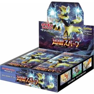 SM7a Thunderclap Spark Booster Box – Japanese Pokémon TCG Discover the SM7a Thunderclap Spark Booster Box, a Japanese Pokémon TCG expansion from the Sun & Moon era. This Japanese booster box is a great addition for collectors and Pokémon TCG enthusiasts looking to expand their sealed collection with a classic Japanese expansion. Product Specifications Product: SM7a Thunderclap Spark Booster Box Product Type: Japanese Pokémon TCG Booster Box Expansion: SM7a Thunderclap Spark Era: Sun & Moon Language: Japanese Condition: Factory Sealed Weight: 0.32 kg Dimensions: 14 × 13.7 × 3.6 cm Recommended Age: 6+ years Product Highlights Japanese SM7a Thunderclap Spark expansion Part of the Sun & Moon era Sealed Japanese Pokémon TCG booster box Great addition to Japanese Pokémon card collections Ideal for collectors and sealed product enthusiasts Perfect for display, collection building, or pack openings Sealed Booster Box Disclaimer This listing is for a sealed SM7a Thunderclap Spark Booster Box. Booster pack contents are randomly assorted, and specific cards, rarities, or pulls are not guaranteed. Once the sealed box is opened, it is no longer considered sealed and cannot be returned based on the cards received. Shop SM7a Thunderclap Spark Booster Box Online Shop SM7a Thunderclap Spark Booster Box online and expand your Japanese Pokémon trading card collection. After placing your order, please send us a message on WhatsApp to confirm your order and shipping details. WhatsApp: +1 747 322 0927 / +44 7457 425545