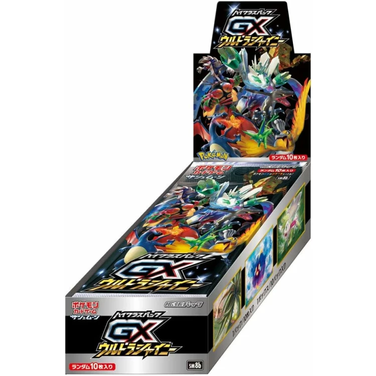 SM8b GX Ultra Shiny Booster Box – Japanese Pokémon Card Discover the excitement of the SM8b GX Ultra Shiny Booster Box, a special Japanese Pokémon TCG expansion from the Sun & Moon era featuring collectible Pokémon, GX cards, and stunning Japanese artwork. Perfect for collectors, Pokémon TCG players, and fans looking to expand their Japanese Pokémon card collection. Product Specifications Product: SM8b GX Ultra Shiny Booster Box Product Type: Japanese Pokémon TCG Booster Box Expansion: GX Ultra Shiny (SM8b) Language: Japanese Condition: Sealed Item Weight: 0.22 kg Item Dimensions: 13.8 × 7.4 × 4.3 cm Recommended Age: 6+ years Product Highlights Special Japanese Pokémon TCG expansion from the Sun & Moon era Features collectible Pokémon and powerful GX cards Stunning Japanese artwork and holographic card designs Great for Pokémon TCG collectors and players Ideal for expanding a Japanese Pokémon card collection Sealed booster box suitable for opening or display Sealed Booster Box Disclaimer This listing is for a sealed SM8b GX Ultra Shiny Booster Box. Booster pack contents are randomly assorted, and specific cards, rarities, or pulls are not guaranteed. Once the sealed box is opened, it is no longer considered sealed and cannot be returned based on the cards received. Shop SM8b GX Ultra Shiny Booster Box Online Shop SM8b GX Ultra Shiny Booster Box online and expand your Japanese Pokémon TCG collection. After placing your order, please send us a message on WhatsApp to confirm your order and shipping details. WhatsApp: +1 747 322 0927 / +44 7457 425545 SM8b GX Ultra Shiny Booster Box – Japanese Pokémon Card Discover the excitement of the SM8b GX Ultra Shiny Booster Box, a special Japanese Pokémon TCG expansion from the Sun & Moon era featuring collectible Pokémon, GX cards, and stunning Japanese artwork. Perfect for collectors, Pokémon TCG players, and fans looking to expand their Japanese Pokémon card collection. Product Specifications Product: SM8b GX Ultra Shiny Booster Box Product Type: Japanese Pokémon TCG Booster Box Expansion: GX Ultra Shiny (SM8b) Language: Japanese Condition: Sealed Item Weight: 0.22 kg Item Dimensions: 13.8 × 7.4 × 4.3 cm Recommended Age: 6+ years Product Highlights Special Japanese Pokémon TCG expansion from the Sun & Moon era Features collectible Pokémon and powerful GX cards Stunning Japanese artwork and holographic card designs Great for Pokémon TCG collectors and players Ideal for expanding a Japanese Pokémon card collection Sealed booster box suitable for opening or display Sealed Booster Box Disclaimer This listing is for a sealed SM8b GX Ultra Shiny Booster Box. Booster pack contents are randomly assorted, and specific cards, rarities, or pulls are not guaranteed. Once the sealed box is opened, it is no longer considered sealed and cannot be returned based on the cards received. Shop SM8b GX Ultra Shiny Booster Box Online Shop SM8b GX Ultra Shiny Booster Box online and expand your Japanese Pokémon TCG collection. After placing your order, please send us a message on WhatsApp to confirm your order and shipping details. WhatsApp: +1 747 322 0927 / +44 7457 425545
