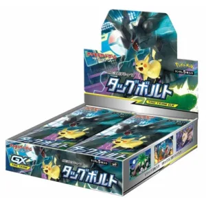 SM9 Tag Bolt Booster Box – Japanese Pokémon TCG Discover the SM9 Tag Bolt Booster Box, a Japanese Pokémon TCG booster box from the Sun & Moon era. This Japanese expansion is a great addition for collectors and Pokémon TCG enthusiasts looking to expand their sealed collection with a classic Japanese booster box featuring the Tag Team era. Product Specifications Product: SM9 Tag Bolt Booster Box Product Type: Japanese Pokémon TCG Booster Box Expansion: SM9 Tag Bolt Era: Sun & Moon Language: Japanese Condition: Factory Sealed Recommended Age: 6+ years Product Highlights Japanese SM9 Tag Bolt expansion Part of the Sun & Moon era Features the iconic Tag Team Pokémon-GX era Sealed Japanese Pokémon TCG booster box Ideal for Pokémon TCG collectors and sealed product enthusiasts Great addition to Japanese Pokémon card collections Sealed Booster Box Disclaimer This listing is for a sealed SM9 Tag Bolt Booster Box. Booster pack contents are randomly assorted, and specific cards, rarities, or pulls are not guaranteed. Once the sealed box is opened, it is no longer considered sealed and cannot be returned based on the cards received. Shop SM9 Tag Bolt Booster Box Online Shop SM9 Tag Bolt Booster Box online and expand your Japanese Pokémon trading card collection. After placing your order, please send us a message on WhatsApp to confirm your order and shipping details. WhatsApp: +1 747 322 0927 / +44 7457 425545