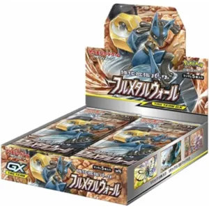 SM9b Full Metal Wall Booster Box – Japanese Pokémon TCG Discover the SM9b Full Metal Wall Booster Box, a Japanese Pokémon TCG expansion from the Sun & Moon era. This Japanese booster box is a great addition for collectors and Pokémon TCG enthusiasts looking to expand their sealed collection with a classic Japanese expansion featuring Steel-type Pokémon and the iconic Tag Team era. Product Specifications Product: SM9b Full Metal Wall Booster Box Product Type: Japanese Pokémon TCG Booster Box Expansion: SM9b Full Metal Wall Era: Sun & Moon Language: Japanese Condition: Factory Sealed Weight: 0.32 kg Dimensions: 14 × 13.7 × 3.6 cm Recommended Age: 6+ years Product Highlights Japanese SM9b Full Metal Wall expansion Part of the Sun & Moon era Features Steel-type Pokémon and collectible cards Sealed Japanese Pokémon TCG booster box Ideal for collectors of Japanese Pokémon cards Great addition to sealed product collections and displays Sealed Booster Box Disclaimer This listing is for a sealed SM9b Full Metal Wall Booster Box. Booster pack contents are randomly assorted, and specific cards, rarities, or pulls are not guaranteed. Once the sealed box is opened, it is no longer considered sealed and cannot be returned based on the cards received. Shop SM9b Full Metal Wall Booster Box Online Shop SM9b Full Metal Wall Booster Box online and expand your Japanese Pokémon trading card collection. After placing your order, please send us a message on WhatsApp to confirm your order and shipping details. WhatsApp: +1 747 322 0927 / +44 7457 425545