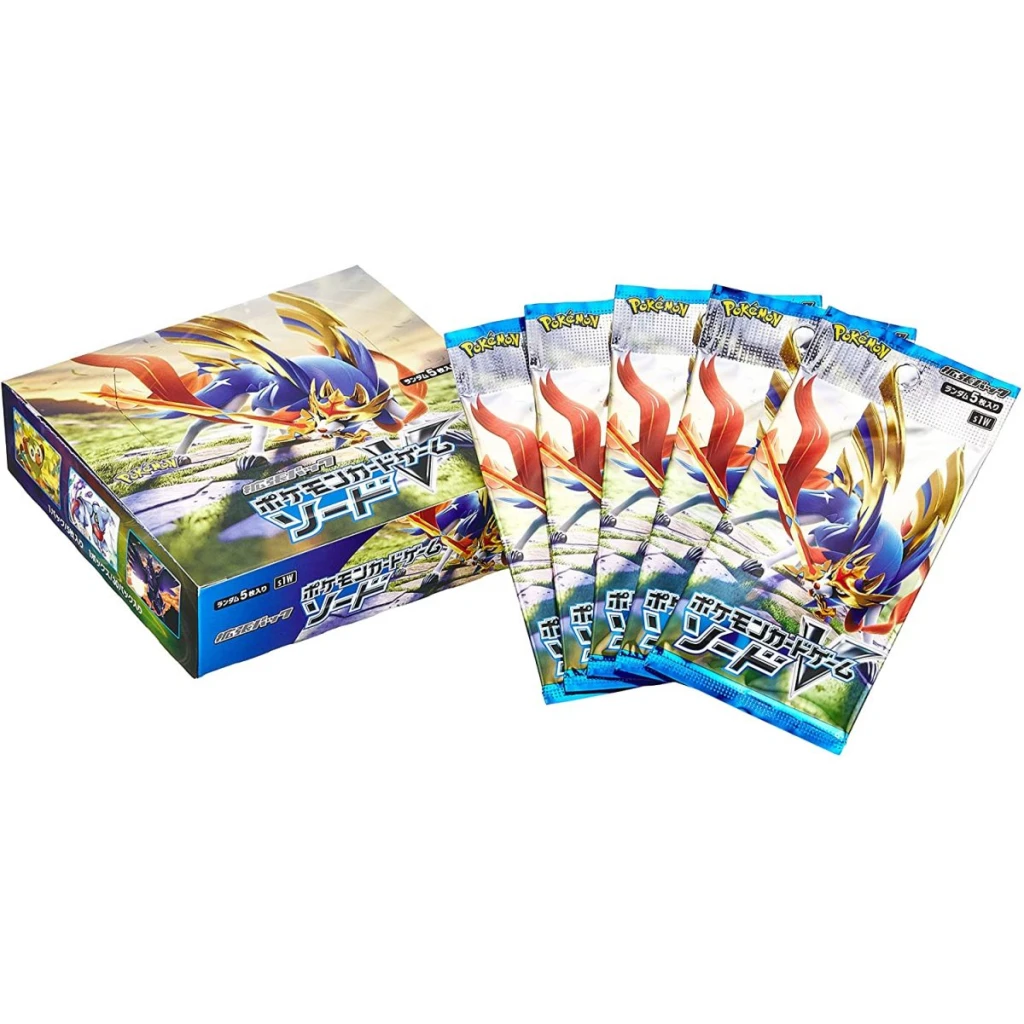S1W Sword Japanese Booster Box – Pokémon Card Japanese Add an early Sword & Shield-era Japanese Pokémon TCG release to your collection with the S1W Sword Japanese Booster Box. Released in Japan on 6 December 2019, Sword is one of the original Japanese expansion sets of the Pokémon Sword and Shield era and introduces iconic Pokémon including Zacian V. This S1W Sword Japanese Booster Box contains 30 Japanese booster packs, with 5 cards per pack, for a total of 150 cards per box. Each pack contains randomized cards, so individual pulls, rarities, and featured cards are not guaranteed. S1W Sword Japanese Booster Box Features Set: Sword s1W Language: Japanese Game: Pokémon Trading Card Game Release: 6 December 2019 in Japan Configuration: 30 booster packs per box Cards per pack: 5 Total cards per box: 150 Era: Pokémon Sword & Shield Box type: Japanese Pokémon booster box Product: Sealed booster box, where sealed condition is as described in the individual listing The S1W Sword expansion is especially notable as an early Japanese Sword & Shield-era Pokémon card set, making it an interesting addition for collectors building an older Japanese Pokémon TCG collection. Zacian V and Featured Pokémon One of the major attractions of S1W Sword is Zacian V, the Legendary Pokémon associated with Pokémon Sword. Collectors searching for a Zacian V S1W Japanese card, Zacian V Japanese Pokémon card, or Sword V-era Zacian cards can explore this expansion through sealed booster boxes and individual card collections. Other featured Pokémon associated with the set include: Zacian V Lapras V Wobbuffet V Stonjourner V Dhelmise V Cramorant V The set also features Pokémon and Trainer cards connected to the Sword & Shield generation, giving collectors a snapshot of the early Japanese Pokémon TCG releases from this era. Bede and Professor's Research S1W Sword also includes Trainer cards featuring characters such as Bede and Professor's Research. These cards complement the Pokémon-focused portion of the expansion and are useful additions for collectors working on an S1W Japanese card list or Sword & Shield-era collection. S1W Card Rarities and Collecting Collectors researching the S1W card list, Sword Japanese card checklist, or S1W card numbers may encounter a range of card rarities and collectible variants within the expansion. Searches for S1W Secret Rare cards, S1W SR cards, S1W Full Art Pokémon, S1W Gold Pokémon cards, Sword V Full Art Japanese cards, and other higher-rarity cards are common among collectors. However, a booster box contains randomized packs. Specific cards, Secret Rares, SR cards, Gold cards, Zacian V variants, or other chase cards are not guaranteed in any individual box. S1W Sword Booster Box Pulls and Pull Rates Opening an S1W Sword Japanese Booster Box gives collectors 30 Japanese booster packs to open and is a popular way to experience the original Sword expansion. Search terms such as S1W booster box pulls, S1W pull rates, Sword V pulls, S1W Japanese pull rates, and S1W best pulls are often used when researching the set. Actual pulls vary from box to box, so published pull rates or opening results should not be treated as a guarantee for a particular card. Japanese Sword V Booster Box for Collectors The S1W Sword Japanese Booster Box is suited to collectors looking for an early Japanese Pokémon booster box, a Sword V Japanese collection, or sealed products from the beginning of the Pokémon Sword & Shield era. Because S1W dates from 2019, it can also be described as an older Japanese Pokémon booster box or earlier Sword & Shield-era release. Terms such as "vintage" are sometimes used in collector searches, but S1W is more accurately categorized as a Sword & Shield-era product. For collectors interested in sealed Pokémon products, the original Japanese box presentation and 30-pack configuration make S1W a distinctive piece of the early Sword & Shield release lineup. S1W Sword Booster Box Value and Price The S1W Sword booster box price and individual S1W card value can vary according to condition, market demand, completeness, and the specific card or sealed product being evaluated. A sealed Japanese booster box should not be treated as a guaranteed investment. Pokémon card prices can fluctuate, and future appreciation is not guaranteed. For individual cards, condition and grading can also have a significant effect on market value. Collectors comparing S1W Sword box value, Sword V Japanese card value, or S1W Pokémon card prices should evaluate recent market listings and the condition of the specific product or card. Buy S1W Sword Japanese Booster Box If you are looking to buy an S1W Sword Japanese Booster Box, this product provides 30 Japanese booster packs from one of the earliest Pokémon Sword & Shield expansions. Whether you're building an S1W Sword collection, collecting Sword V Japanese Pokémon cards, exploring early Japanese Pokémon TCG releases, or simply opening an older Sword & Shield booster box, S1W offers a direct way to experience the Japanese Sword expansion. Product Details Product S1W Sword Japanese Booster Box Pokémon TCG Set Sword s1W Language Japanese Release Date 6 December 2019 Booster Packs 30 Cards Per Pack 5 Total Cards Per Box 150 Era Pokémon Sword & Shield Featured Pokémon Zacian V, Lapras V, Wobbuffet V, Stonjourner V, Dhelmise V, Cramorant V Featured Trainers Bede, Professor's Research Product Type Japanese Pokémon Booster Box Important Information Each S1W Sword booster pack contains randomized cards. Specific Pokémon, rarities, Secret Rare cards, SR cards, Gold cards, Full Art cards, or chase cards are not guaranteed. Product condition, including whether a box is factory sealed or unopened, should be confirmed from the individual listing. The S1W Sword Japanese Booster Box is an early Japanese Pokémon TCG product from the Sword & Shield era and a notable option for collectors interested in Zacian V, Japanese Sword Pokémon cards, S1W sealed products, and early Sword & Shield booster boxes. S1W Sword Japanese Booster Box – Pokémon Card Japanese Add an early Sword & Shield-era Japanese Pokémon TCG release to your collection with the S1W Sword Japanese Booster Box. Released in Japan on 6 December 2019, Sword is one of the original Japanese expansion sets of the Pokémon Sword and Shield era and introduces iconic Pokémon including Zacian V. This S1W Sword Japanese Booster Box contains 30 Japanese booster packs, with 5 cards per pack, for a total of 150 cards per box. Each pack contains randomized cards, so individual pulls, rarities, and featured cards are not guaranteed. S1W Sword Japanese Booster Box Features Set: Sword s1W Language: Japanese Game: Pokémon Trading Card Game Release: 6 December 2019 in Japan Configuration: 30 booster packs per box Cards per pack: 5 Total cards per box: 150 Era: Pokémon Sword & Shield Box type: Japanese Pokémon booster box Product: Sealed booster box, where sealed condition is as described in the individual listing The S1W Sword expansion is especially notable as an early Japanese Sword & Shield-era Pokémon card set, making it an interesting addition for collectors building an older Japanese Pokémon TCG collection. Zacian V and Featured Pokémon One of the major attractions of S1W Sword is Zacian V, the Legendary Pokémon associated with Pokémon Sword. Collectors searching for a Zacian V S1W Japanese card, Zacian V Japanese Pokémon card, or Sword V-era Zacian cards can explore this expansion through sealed booster boxes and individual card collections. Other featured Pokémon associated with the set include: Zacian V Lapras V Wobbuffet V Stonjourner V Dhelmise V Cramorant V The set also features Pokémon and Trainer cards connected to the Sword & Shield generation, giving collectors a snapshot of the early Japanese Pokémon TCG releases from this era. Bede and Professor's Research S1W Sword also includes Trainer cards featuring characters such as Bede and Professor's Research. These cards complement the Pokémon-focused portion of the expansion and are useful additions for collectors working on an S1W Japanese card list or Sword & Shield-era collection. S1W Card Rarities and Collecting Collectors researching the S1W card list, Sword Japanese card checklist, or S1W card numbers may encounter a range of card rarities and collectible variants within the expansion. Searches for S1W Secret Rare cards, S1W SR cards, S1W Full Art Pokémon, S1W Gold Pokémon cards, Sword V Full Art Japanese cards, and other higher-rarity cards are common among collectors. However, a booster box contains randomized packs. Specific cards, Secret Rares, SR cards, Gold cards, Zacian V variants, or other chase cards are not guaranteed in any individual box. S1W Sword Booster Box Pulls and Pull Rates Opening an S1W Sword Japanese Booster Box gives collectors 30 Japanese booster packs to open and is a popular way to experience the original Sword expansion. Search terms such as S1W booster box pulls, S1W pull rates, Sword V pulls, S1W Japanese pull rates, and S1W best pulls are often used when researching the set. Actual pulls vary from box to box, so published pull rates or opening results should not be treated as a guarantee for a particular card. Japanese Sword V Booster Box for Collectors The S1W Sword Japanese Booster Box is suited to collectors looking for an early Japanese Pokémon booster box, a Sword V Japanese collection, or sealed products from the beginning of the Pokémon Sword & Shield era. Because S1W dates from 2019, it can also be described as an older Japanese Pokémon booster box or earlier Sword & Shield-era release. Terms such as "vintage" are sometimes used in collector searches, but S1W is more accurately categorized as a Sword & Shield-era product. For collectors interested in sealed Pokémon products, the original Japanese box presentation and 30-pack configuration make S1W a distinctive piece of the early Sword & Shield release lineup. S1W Sword Booster Box Value and Price The S1W Sword booster box price and individual S1W card value can vary according to condition, market demand, completeness, and the specific card or sealed product being evaluated. A sealed Japanese booster box should not be treated as a guaranteed investment. Pokémon card prices can fluctuate, and future appreciation is not guaranteed. For individual cards, condition and grading can also have a significant effect on market value. Collectors comparing S1W Sword box value, Sword V Japanese card value, or S1W Pokémon card prices should evaluate recent market listings and the condition of the specific product or card. Buy S1W Sword Japanese Booster Box If you are looking to buy an S1W Sword Japanese Booster Box, this product provides 30 Japanese booster packs from one of the earliest Pokémon Sword & Shield expansions. Whether you're building an S1W Sword collection, collecting Sword V Japanese Pokémon cards, exploring early Japanese Pokémon TCG releases, or simply opening an older Sword & Shield booster box, S1W offers a direct way to experience the Japanese Sword expansion. Product Details Product S1W Sword Japanese Booster Box Pokémon TCG Set Sword s1W Language Japanese Release Date 6 December 2019 Booster Packs 30 Cards Per Pack 5 Total Cards Per Box 150 Era Pokémon Sword & Shield Featured Pokémon Zacian V, Lapras V, Wobbuffet V, Stonjourner V, Dhelmise V, Cramorant V Featured Trainers Bede, Professor's Research Product Type Japanese Pokémon Booster Box Important Information Each S1W Sword booster pack contains randomized cards. Specific Pokémon, rarities, Secret Rare cards, SR cards, Gold cards, Full Art cards, or chase cards are not guaranteed. Product condition, including whether a box is factory sealed or unopened, should be confirmed from the individual listing. The S1W Sword Japanese Booster Box is an early Japanese Pokémon TCG product from the Sword & Shield era and a notable option for collectors interested in Zacian V, Japanese Sword Pokémon cards, S1W sealed products, and early Sword & Shield booster boxes.