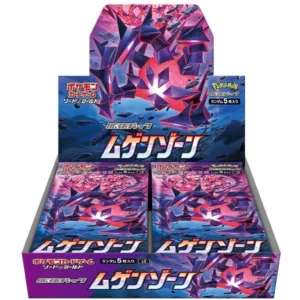 S3 Infinity Zone Booster Box – Japanese Pokémon TCG Discover the Infinity Zone Booster Box (S3), a Japanese Pokémon Trading Card Game expansion released in Japan on June 5, 2020. Each sealed box contains 30 booster packs, with 5 cards per pack, featuring Pokémon such as Eternatus, Houndoom, Drednaw, Gardevoir, Rhyperior, and Galarian Cursola. With a selection of rare, secret rare, Trainer, and gold cards, this set is an exciting addition to any Japanese Pokémon TCG collection. Product Specifications Product: Infinity Zone Booster Box Product Type: Japanese Pokémon TCG Booster Box Set: Infinity Zone (S3) Release Date: June 5, 2020 Language: Japanese Booster Packs per Box: 30 Cards per Pack: 5 Card Pool: 119 cards including different rarities Condition: Sealed Recommended Age: 6+ years Product Highlights 🌑 Infinity Zone S3 – A Japanese Pokémon TCG expansion released in 2020. 🐉 Featured Pokémon – Includes Eternatus, Houndoom, Drednaw, Gardevoir, Rhyperior, Galarian Cursola, and more. ✨ Rare & Secret Rare Cards – Explore cards across multiple rarities, including special collectible cards. 🎴 Trainer Cards – Features Trainer cards featuring Piers and Rose. 🏆 Gold Cards – Look for gold-themed cards featuring Coalossal, Turbo Patch, and Capture Energy. 📦 30 Booster Packs – Each sealed booster box contains 30 packs, with 5 cards inside each pack. 💎 Great for Collectors – An excellent sealed Japanese Pokémon TCG product for collectors and fans of the Sword & Shield era. Sealed Booster Box Disclaimer This listing is for a sealed Infinity Zone S3 Booster Box. Booster pack contents are randomly assorted, and specific cards, rarities, or pulls are not guaranteed. Once the sealed box is opened, it is no longer considered sealed and cannot be returned based on the cards received. Shop Infinity Zone Booster Box Online Shop the S3 Infinity Zone Booster Box online and add a sealed Japanese Pokémon TCG expansion to your collection. After placing your order, please send us a message on WhatsApp to confirm your order and shipping details. WhatsApp: +1 747 322 0927 / +44 7457 425545